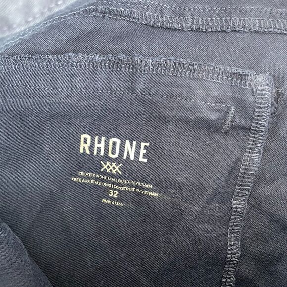 RHONE Everyday Twill 5-Pocket Pants Men 32x32 Navy Blue Slim Straight Fit - Picture 2 of 15